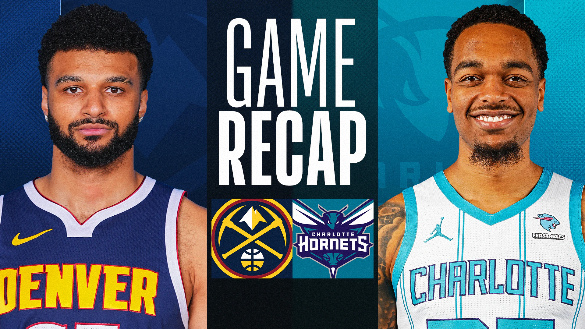 denver nuggets vs charlotte hornets match player stats